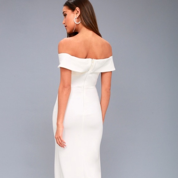 NWT Aveline White off-the-shoulder Maxi Dress - Picture 3 of 3